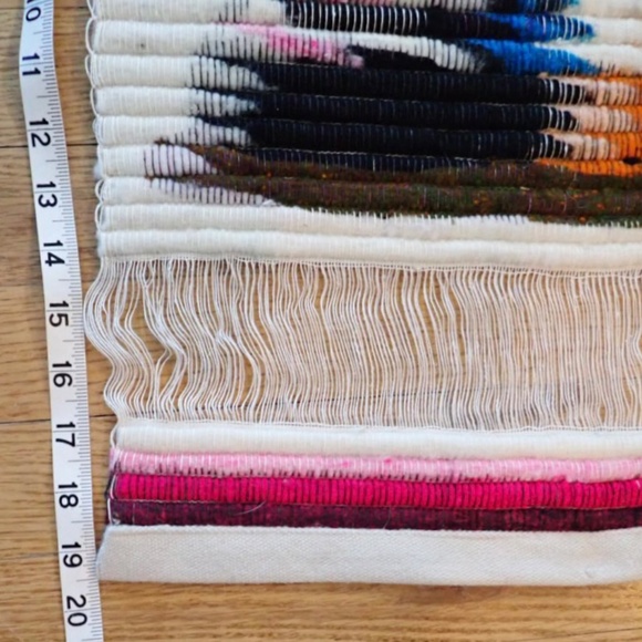 Peruvian Folk Art Alpaca LLama Hand Woven Coiled Wool Wall Hanging 19"X19" Mint - Picture 5 of 7